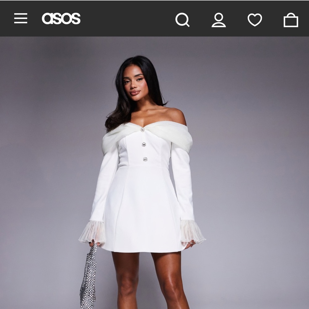 ASOS Luxe Ivory Dress BWT - Picture 4 of 4